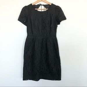 J. Crew collection open back lace black dress size 6